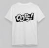 Women's Oversize Breathable Classic T-Shirt OOPS Graffiti Print White Comfy  Tee