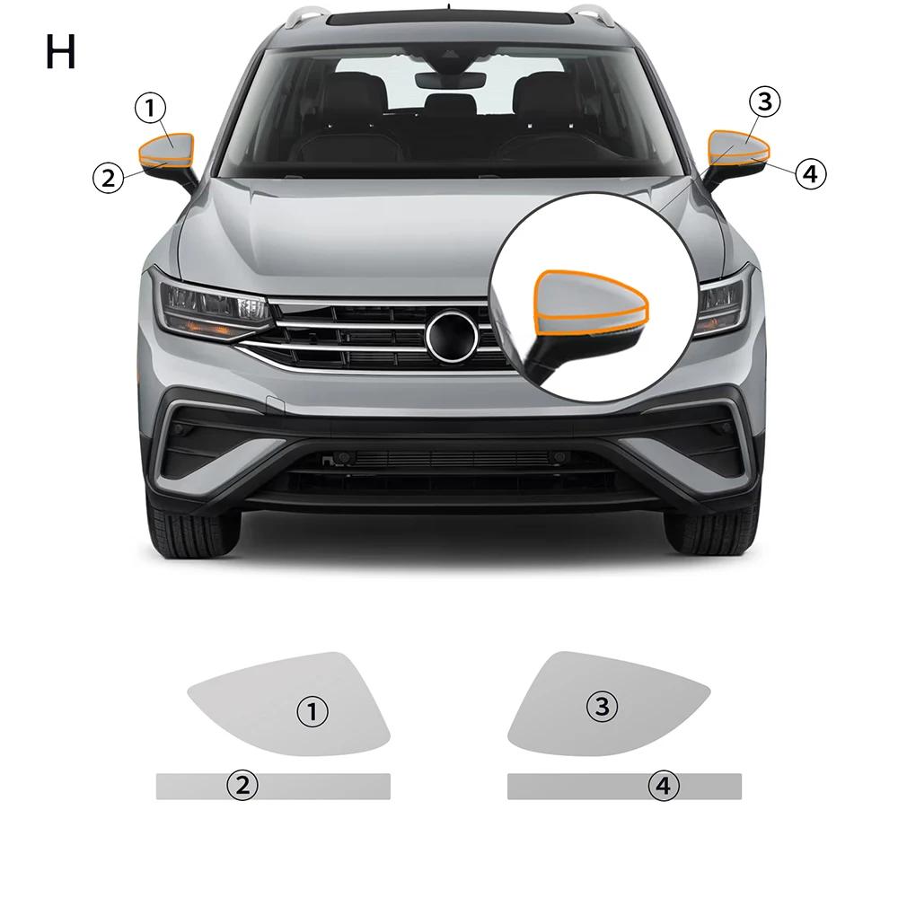 Paint Protective Foil for Volkswagen Tiguan 2022 2023 2024 Headlight Rearview B Pillars Clear TPU Anti Scratch