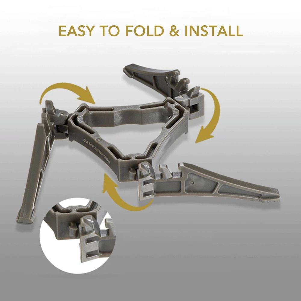 Fixing Base Stove Canister Stand Gas Tank Bracket Gas Holder Tank Base Foldable Canister Tripod