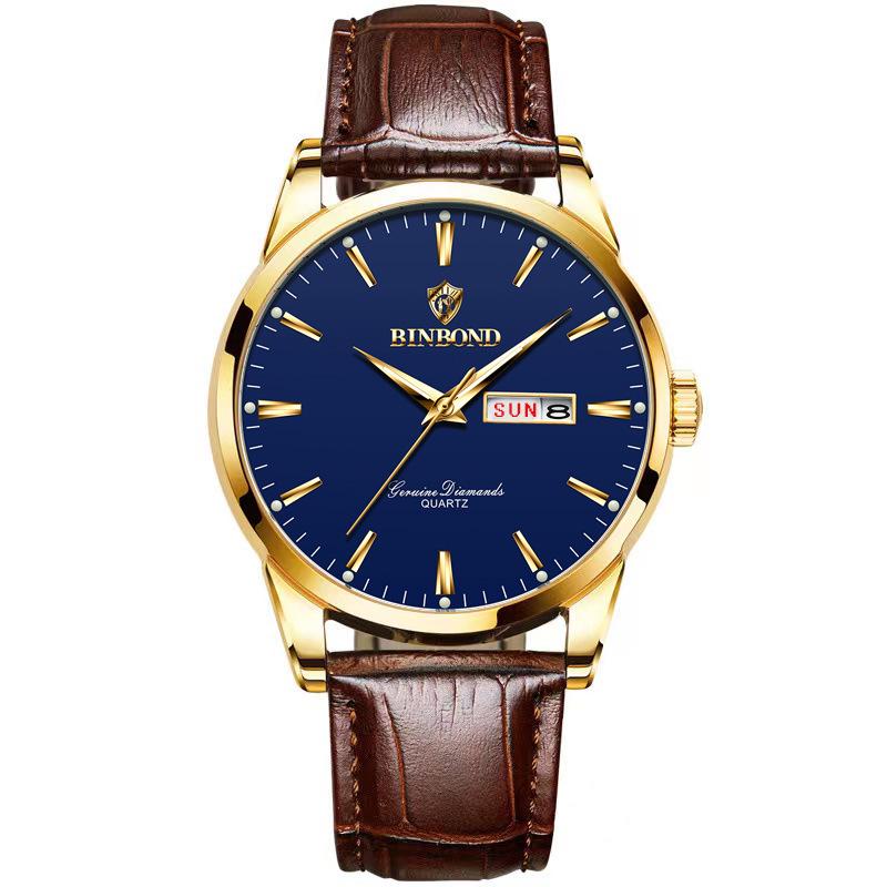 BINBOND Waterproof Couple Watches with Double Calendar - Women's Model