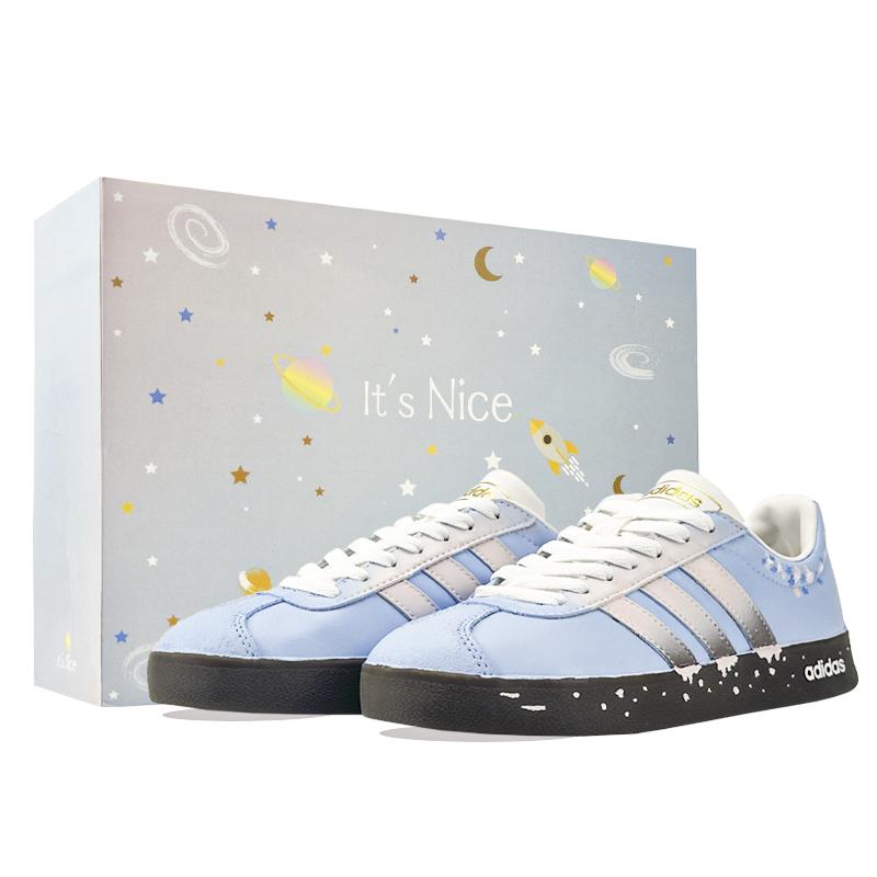 

Adidas VL COURT 2.0 Ice Blue Sweetheart Cushioning Abrasion Resistant Cushioning, Wear Resistant Low top ID6015(Team877-) 40