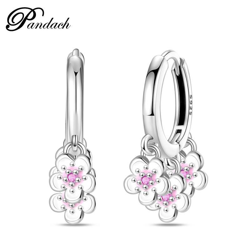 Brincos Exquisitos de Abelha, Borboleta e Joaninha em Prata de Lei 925 Para Mulheres Românticos Brincos em Forma de Coração Rosa Joias para Festa de Casamento