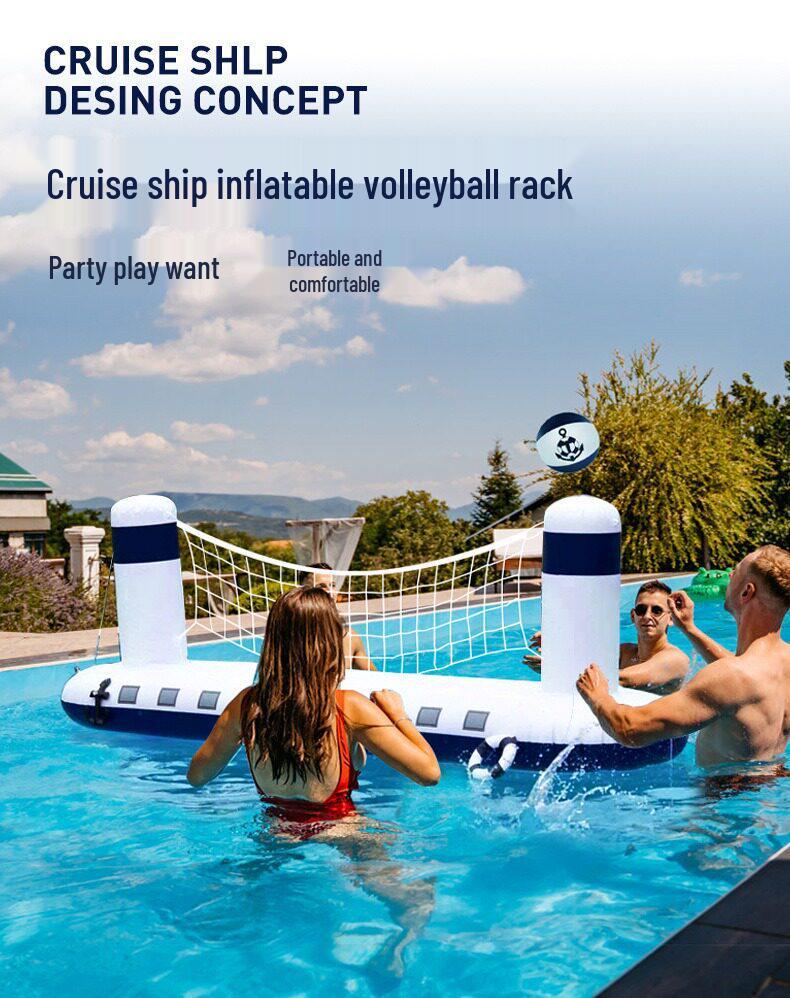 Inflatable Water Castle Volleyball & Basketball Net for Adults