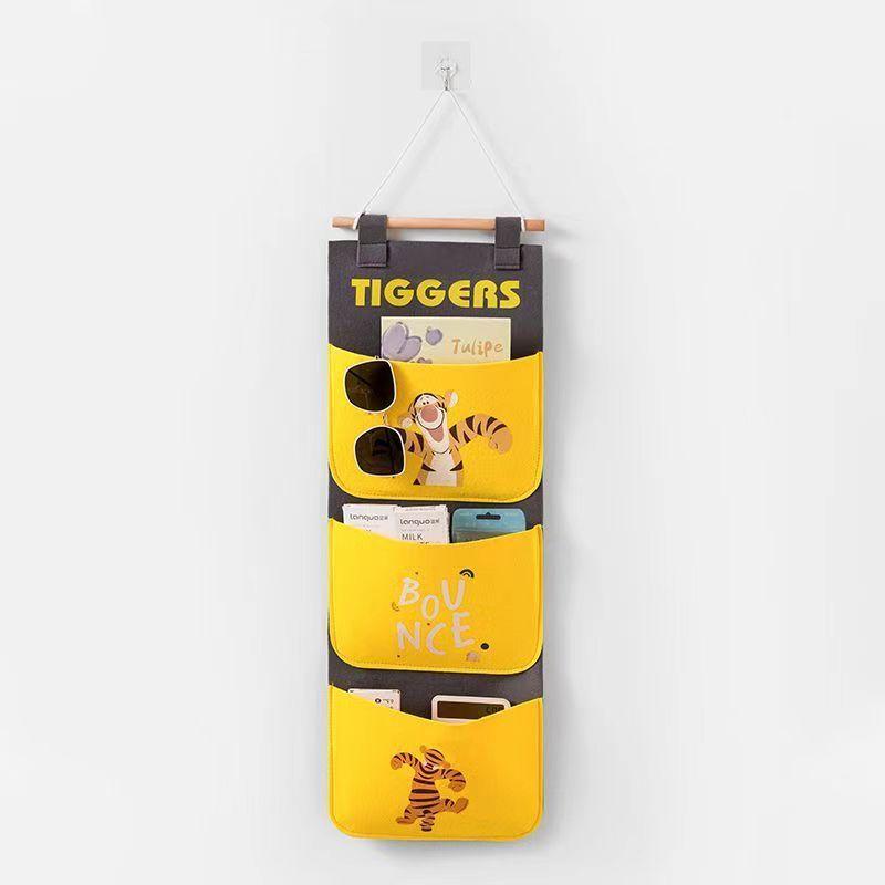 Mickey Mouse Felt Wall Organizer With Multiple Pockets For Kids Room Storage