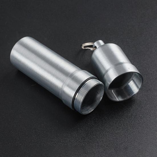 Metal Herb Roll Storage Box with Keychain Portable Travel Mini Herb Roll Case Ashtray Multi-function Pill Organizer Container