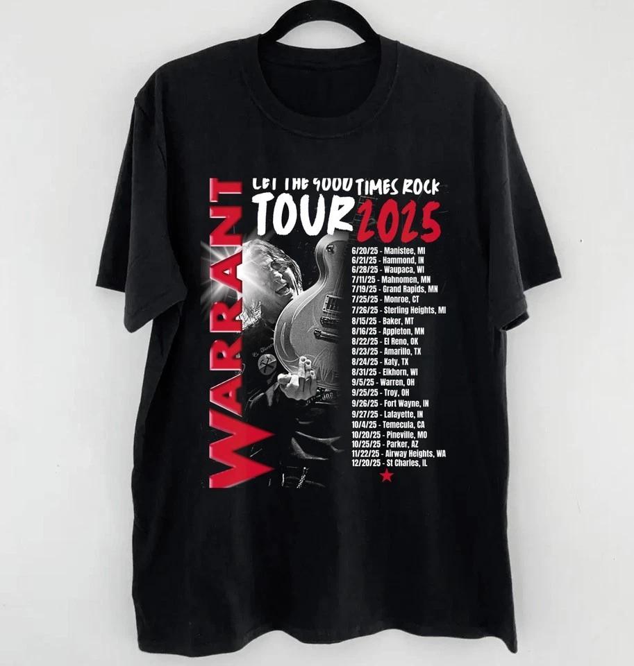 

WARRANT Band 4 2025 Tour rOCK tShirt Black Unisex S-5XL 3XL