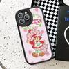 Cartoon Girl S-Strawberry S-Shortcake Phone Case For IPhone 16 15 14 11 12 13 Pro Max Plus Back Leather Shell