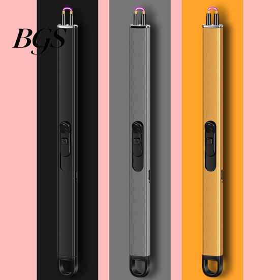 Portable Windproof Igniter 1 Set Electric Long Handle Double Safety Switch USB Charging for Camping Picnic Home Use Safe Ignition Device
