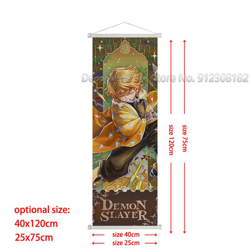 Demon Slayer Scroll Poster Kamado Tanjirou Canvas Painting Nezuko Classic Wall Art Pictures for Living Room Home Decoration