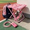 Roze Kersentuin Patroon Campingstoel Buiten Draagbaar Opvouwbaar Krukje met Schouderband Mesh Zak Lichtgewicht Vissen Picknick Stoel