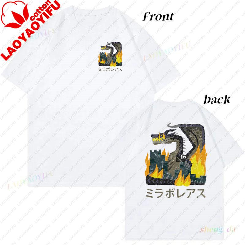 Double Side Print Unisex Shirt Monster Hunter Wilds Tshirt Gaming Fan Art Unisex Clothing Popular Hot Sale Video Gamer T Shirts