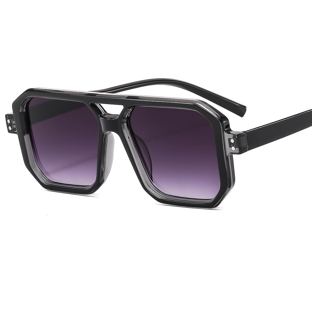 New Trendy Candy Color Punk Women Fashion Sunglasses Vintage Men Retro Black Yellow Gradient Female square Shades