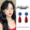 2025 New Retro Hong Kong Style Colorful Earrings: Luxury, High-End Studs, Exaggerated Fashion for Women