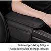 Upgraded Universal Car Center Console Cover for Sedans, Microfiber Leather Armrest Cover with Storage Bags, Comfortable and Durable Interior