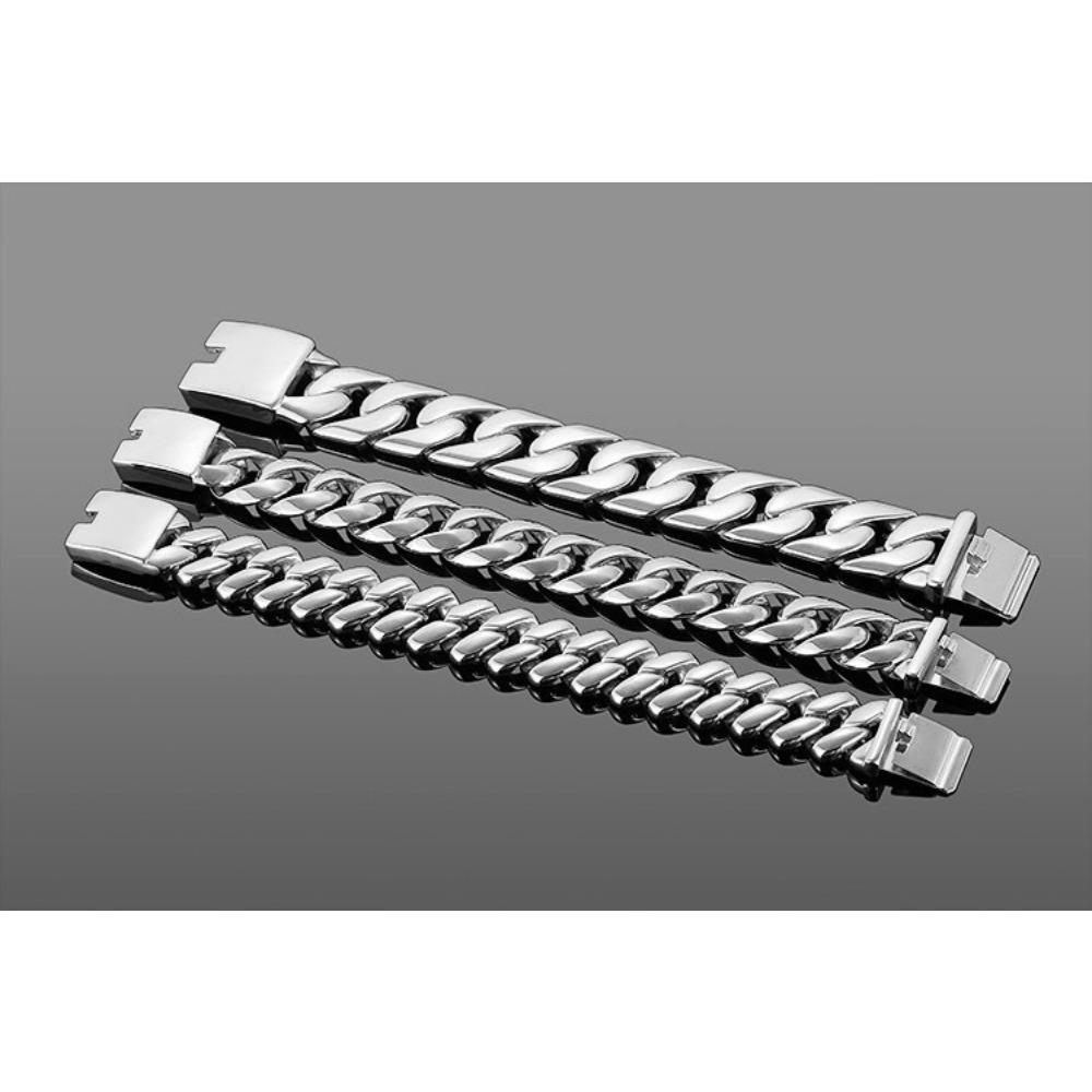 Spot 15mm Wide Titanium Steel Bracelet Titanium Steel Bracelet Korean Version Fashion Bracelet Creative Simple Cuban Chain Men's Bracelet