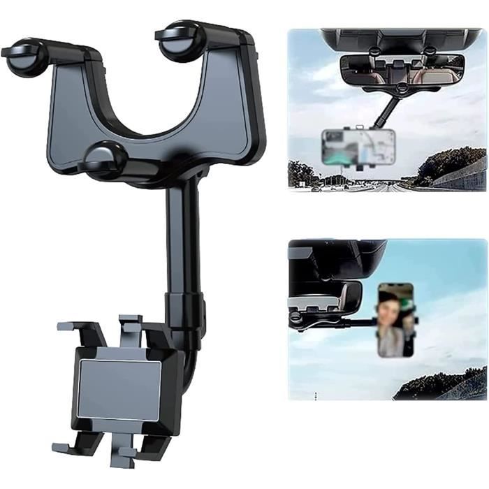 

Support téléphone rétroviseur pour voiture, téléphone portable et téléphone portable à 360 °, téléphone portable avec miroir A349