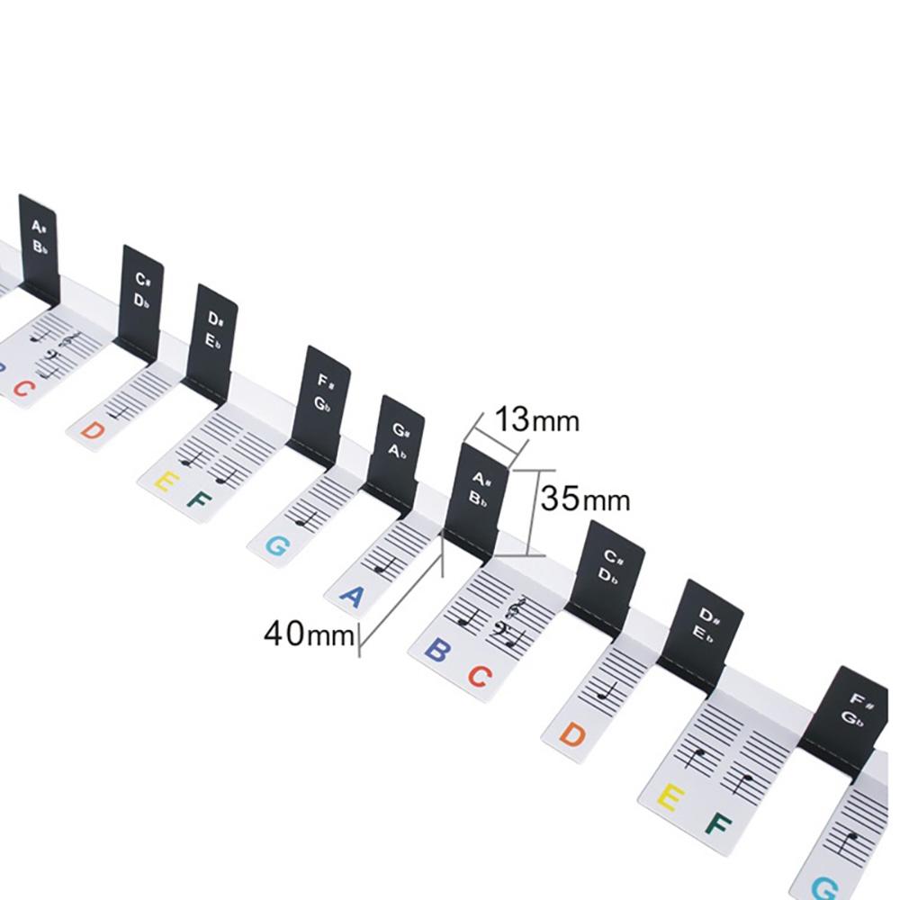 Piano Keyboard Stickers 88/61 Keys, Removable Music Notes Labels for Beginners, PVC Piano Key Labels, Silicone Piano Notes Guide