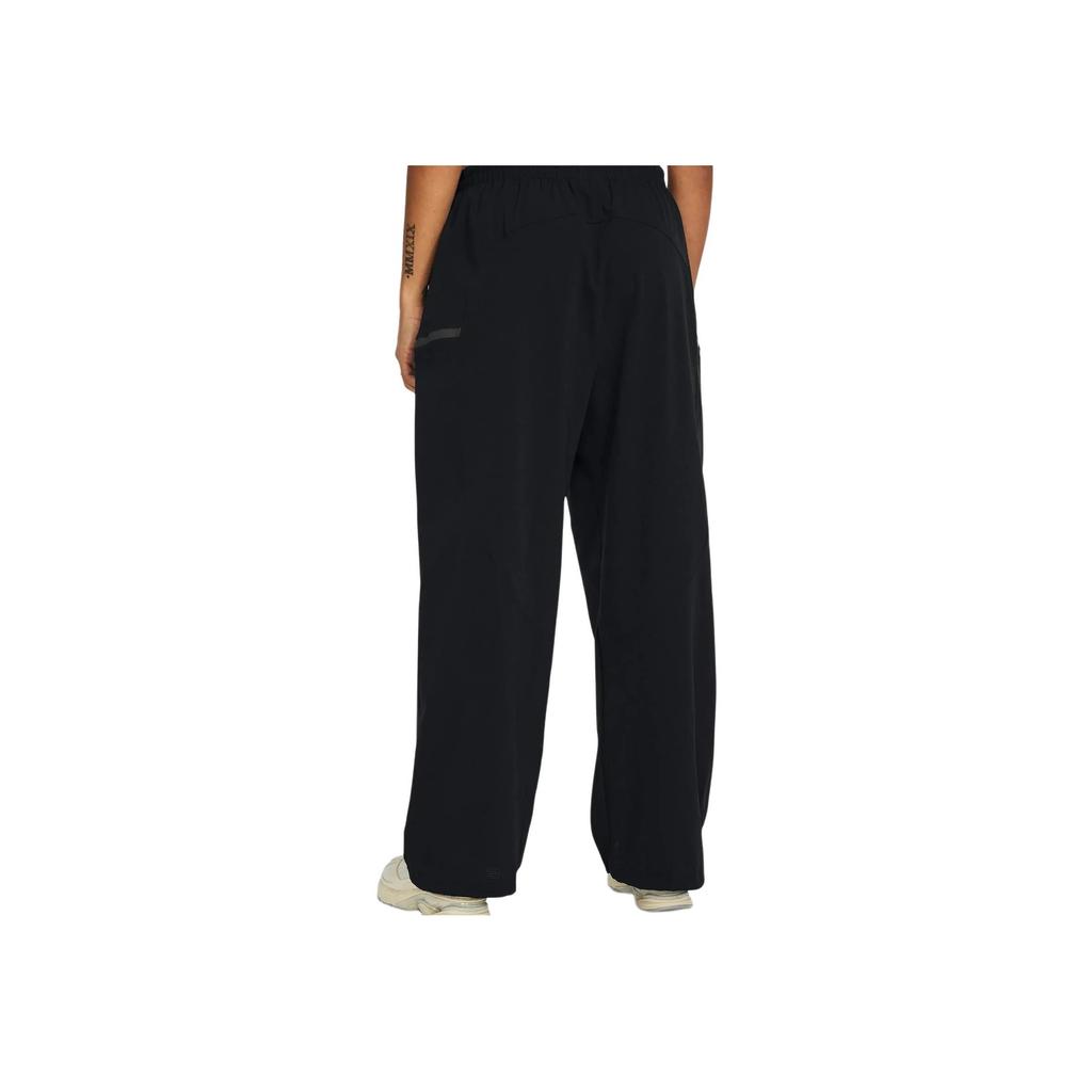 Under Armour Solid Color Elastic Waist Straight Leg Knit Sports Pants Women Pants Black 1382740-001