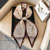 Art French Polka Dot Long Silk Scarf Femininity Versatile High Sense Spring and Autumn New with Shirt Scarf Belt