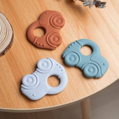 Color Kids 1 Stück Baby Silikon Beißring Spielzeug Säugling BPA-frei Cartoon Auto Beruhigendes Zahnungshilfe Neugeborenes Kauen Zahnungshilfe Babysachen