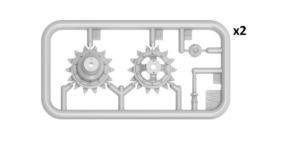 Miniart Wheel Plastic Model MA37060 1/35 T-62 Set, Parts,