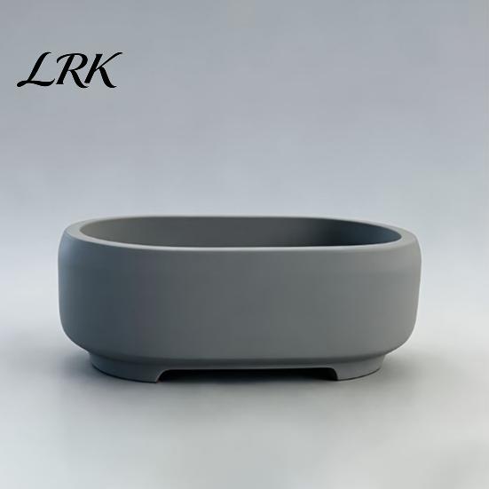 Planter Rounded Line Plant Container, Oval Shape Indoor Green Pot, Container Multi-Purpose Flower Pot for Small Foliage Plants Home Decor 3D Printed