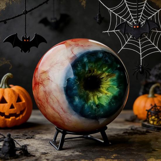 Realistic Eyeball Ornament Horror 3D Eye Sculpture Gothic Scary Eyeball Figurine for Haunted House Photo Booth Props Halloween Eve Party Supplies