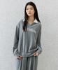 OIOI COLLECTION Velour Collar Sweatshirt [Grey]