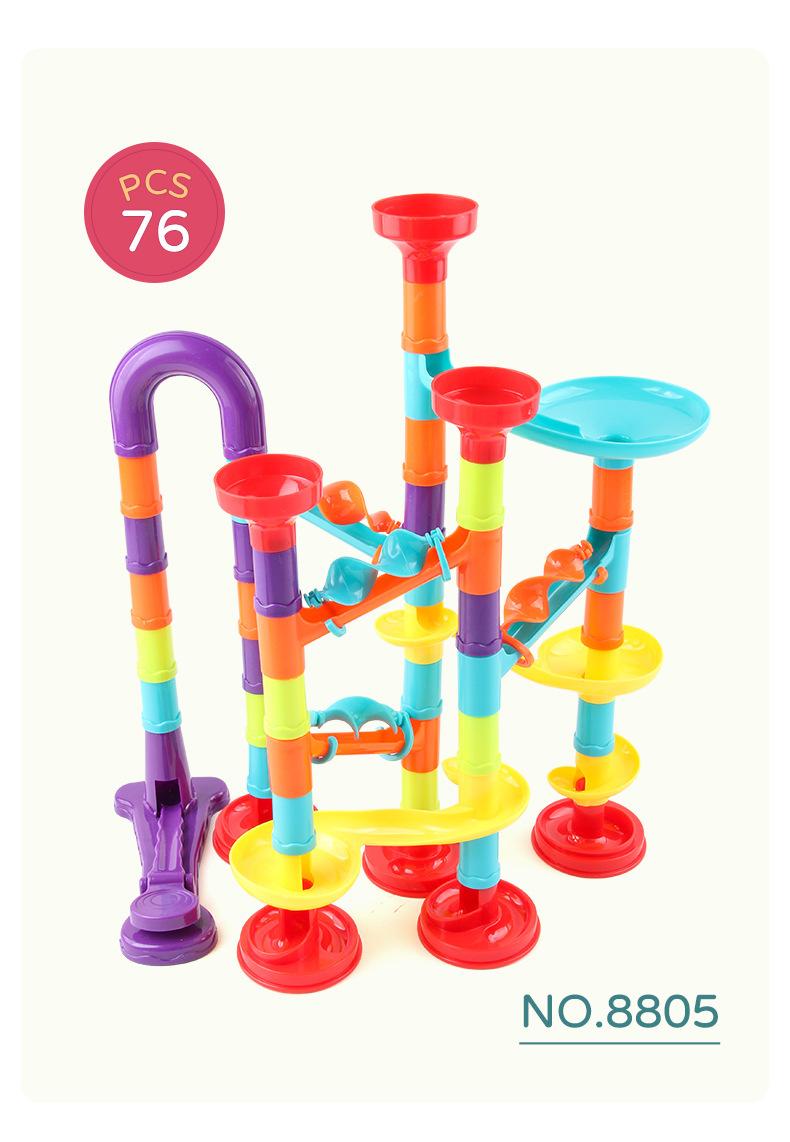 BAUSATZ Bau Murmelbahn Rennstrecke Bausteine Kinder 3D Labyrinth Ball Roll Spielzeug Weihnachtsgeschenk 45/93/113/142 Stück Set