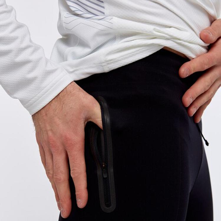 Under Armour Solid Color Logo Print Reflective Sports Leggings Men Leggings Black 1299035-001