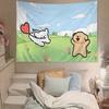 Cute Line Puppy Tapestry Wall Hanging Tapestry Art Deco Blanket Curtain Hanging At Home Bedroom Living Room Decor