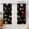 2pcs 2D Flat Printing Party Curtains TRUST THE PROCESS 100% Polyester Fabric Without Electricity Festive Wall Decor for Gold