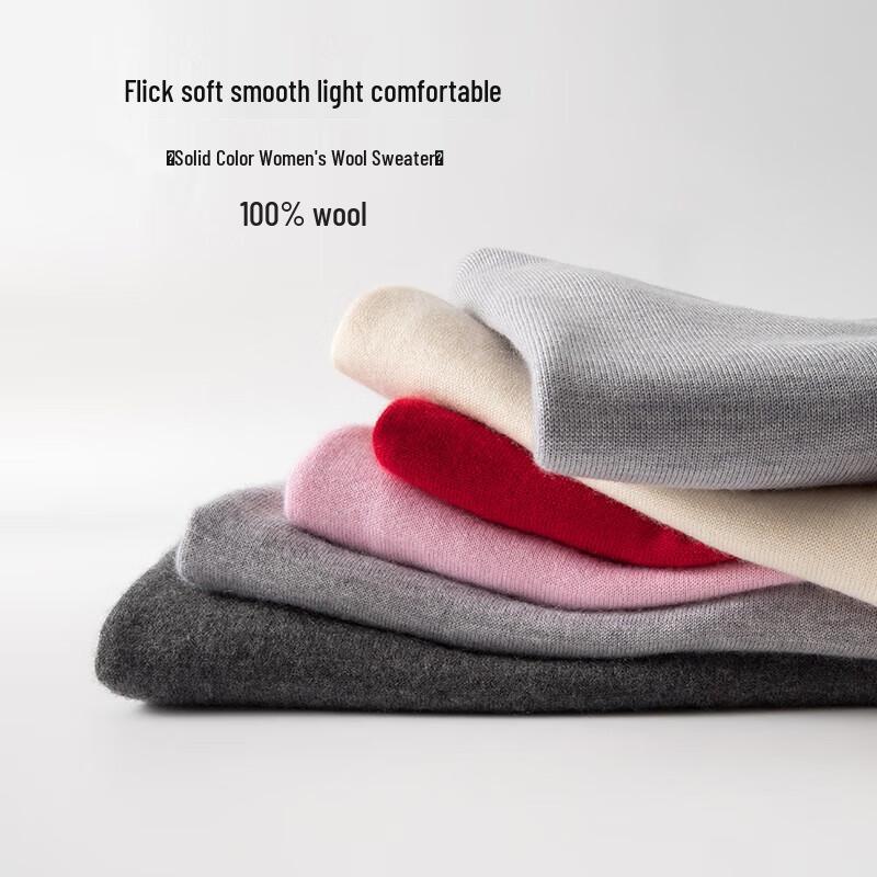 Hengyuanxiang Women's Fine-Spun Knit Wool Sweater