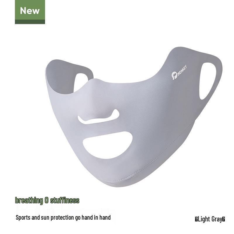 Máscara Protetora Solar para Esportes ao Ar Livre Feminina UPF50+ - Respirável, Leve de Seda Gelada para Corrida 2025.