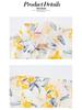 Men's Yellow Floral Print Ice Silk Vacation Shirt - Short Sleeve, Loose Casual Style