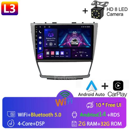 8 CORE Car Radio 2 Din Android 13 For Toyota Camry 40 2007-2011 Autoradio Multimedia Blu-ray IPS Screen Navigation GPS Carplay