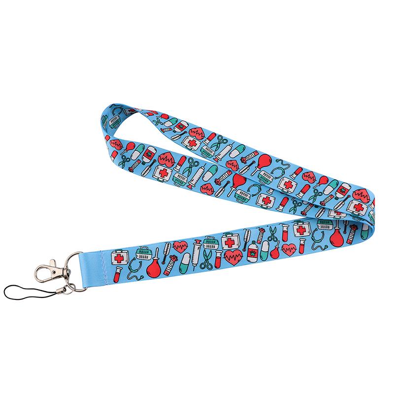 Medical signs Credential Holder Keychains Neck Lanyard For Pass Card Credit Card Holder Keychain Straps Mobile Phone Wholesale