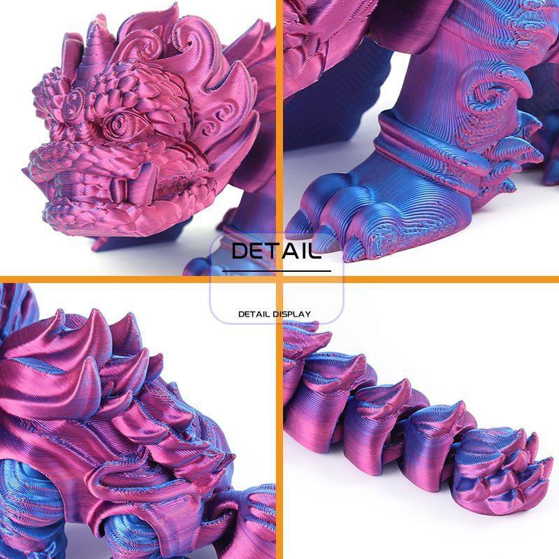 3D Printed Lions Articulated Joint 15cm Chinese Lion Dance Home Office Desktop Decoration Ornament Spring Festival Toys