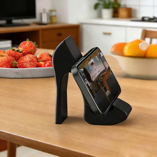 Shoe Phone Holder 3D Printed High Heel Shoe Shaped Cell Phone Display Stand for Home Office Desk Table