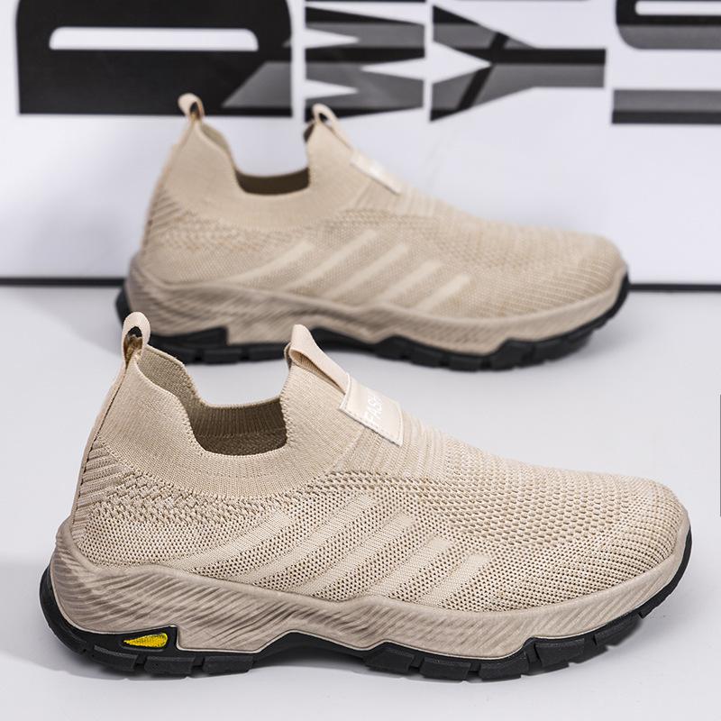 

Новые мужские летающие тканые кроссовки для активного отдыха, ленивые кроссовки, новые повседневные дышащие кроссовки с одной педалью для мужчин 44