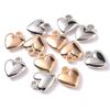 Electroplated 3D Glossy Peach Heart Pendant for DIY Necklace and Earrings Accessories