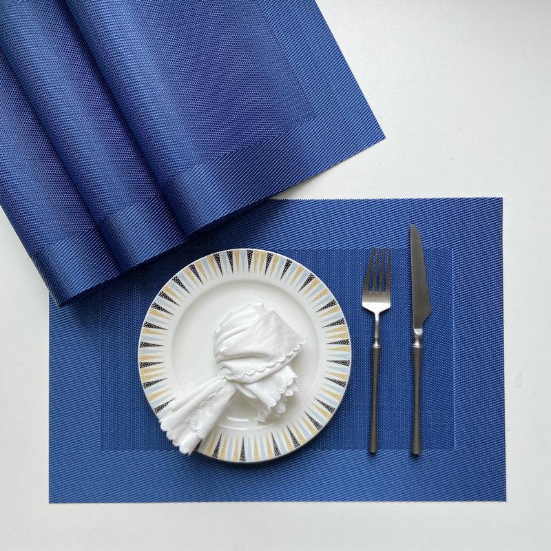 European PVC Non-slip Heat-resistant Table Placemat Set
