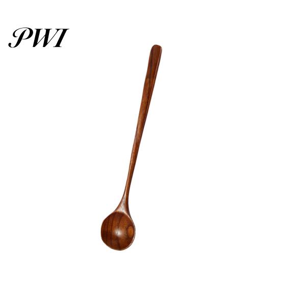 Wooden Spoon Mixing Long Handle Smooth Edge Heat-Resistant Food Grade Non-Stick Multipurpose Soup Comfortable Grip BPA Free Stirring Cooking
