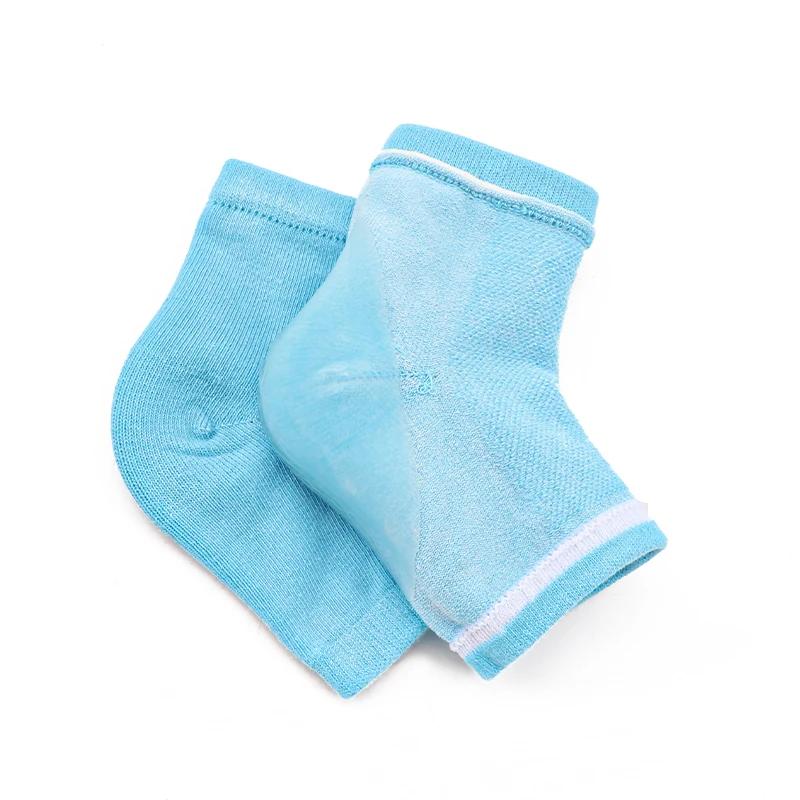 1Pair Silicone Feet Pads for Heel Moisturizing Socks Open Toe Socks Cracked Foot Toeless Heel Repair Dry Hard Cracked Feet