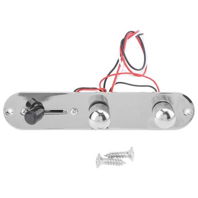 Guitar Control Plate Metal for TL Chrome Plated Prewired Circuit Board Replacement AccessoriesSilver