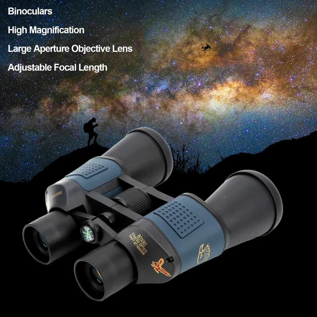 High Power 80x80 Binoculars With Compact Design, For Adults Outdoor Bird Watching,travel,concerts,hunting And Stargazing, Lightweight Hd Vision