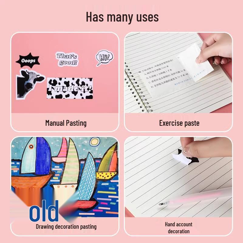 Pix cu adeziv punctat dublu adeziv pentru elevi de întoarcere la școală: Lichid cu uscare rapidă, capacitate mare pentru conturi de mână