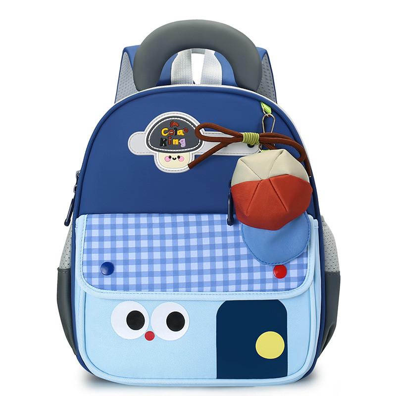 Unisex Cartoon Preschool Backpack With Durable Nylon And Fun Pattern For Learning