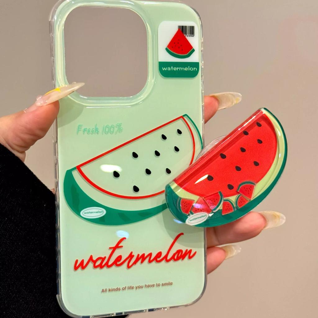 Single Layer Line Watermelon for IPhone16pomax for Apple 15pr Mobile Phone Case 14 New Style 13 Cartoon 12