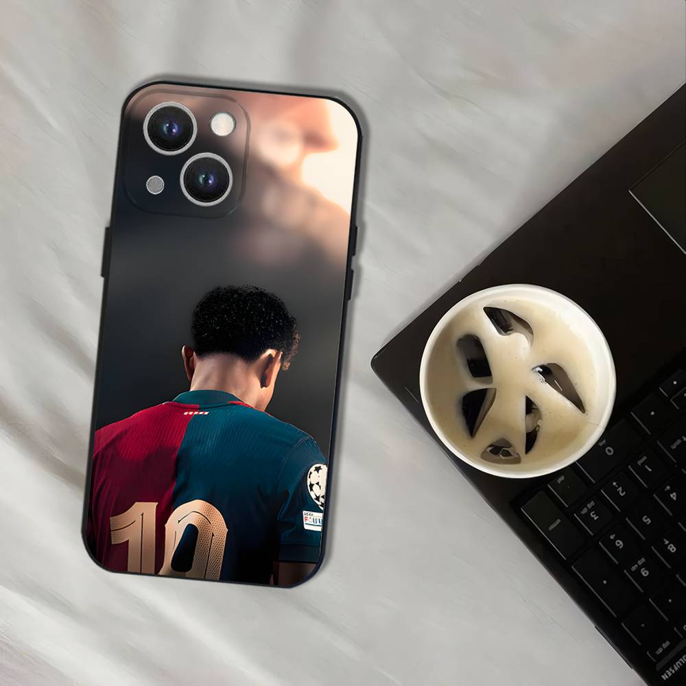 No.19 Football L-Lamine Y-Yamals Phone Case For iPhone 16,15,14,13,12,11,Pro,XS,Max,XR,Plus,E,SE4,Mini Black Soft Cover